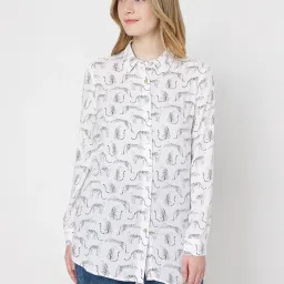 Vero Moda White Printed Shirt image 1