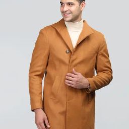 Chkokko Mustard Relaxed Fit Solid Coats-picture-3