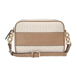Guess Khaki Devlon Logo Cross Body Bag image 1