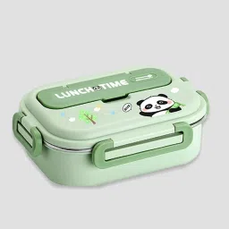 Little Surprise Box Mint Panda Lunch Time 2 Pcs Stainless Steel Kids Lunch Box With Lunch Bag image 1