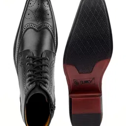 Bxxy Men Mid-Top Lace Up Elevator Brogue Formal Shoes image 5