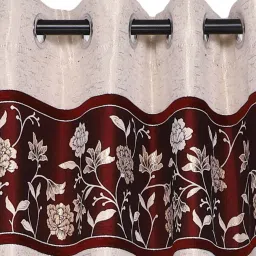 Romee Multicolor Polyester 7 ft Door Curtains - Set of 2 image 2