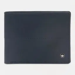 Louis Philippe Navy Formal Leather Bi-Fold Wallet For Men-picture-32