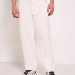 SF Jeans by Pantaloons White Cotton Boxy Fit Jeans-picture-22