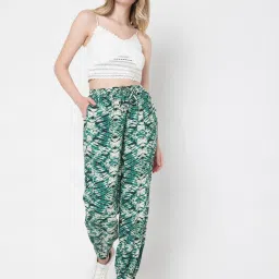 Vero Moda Green Printed Pants image 4