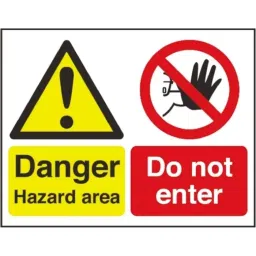 RS PRO Area Hazard Hazard Warning Sign (English) Model No 7631709-image-11