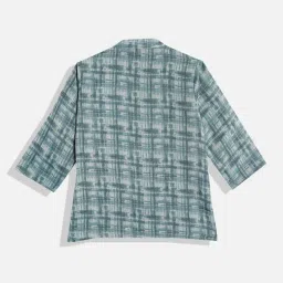 READIPRINT FASHIONS Kids Sage Green Printed Full Sleeves Kurta, Dhoti with Nehru Jacket image 2