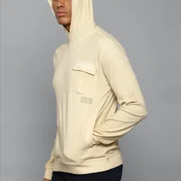 Allen Solly Jeans Yellow Cotton Regular Fit Hooded SweatShirt image 3