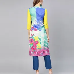 Chhabra 555 Multicolored Floral Print Straight Kurti image 2