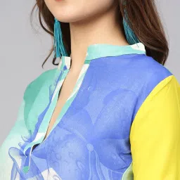 Chhabra 555 Multicolored Floral Print Straight Kurti image 5