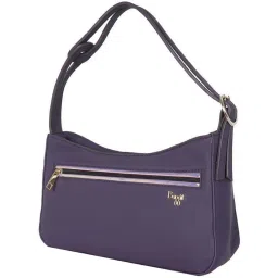 Baggit Purple Solid Medium Hobo Handbag image 5