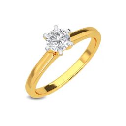 Kisna Diamond & Gold Jewellery 0.33 CT Pallas Solitaire 14k (585) Diamond & Gold Ring For Women-picture-34