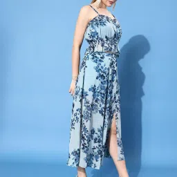 Anvi Be Yourself Blue Floral Print Co-ord Set image 3