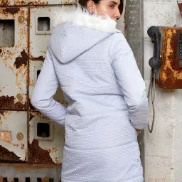 Campus Sutra Grey Regular Fit Textured Jacket image 2