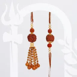 Classic Rudraksha Bhaiya Bhabhi Rakhi Hamper image 2