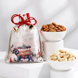 Classic Rudraksha Bhaiya Bhabhi Rakhi Hamper image 5