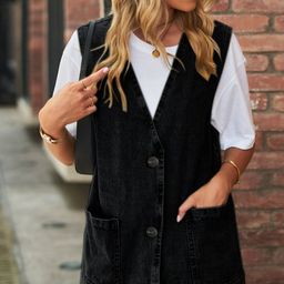 Oh Rare Collarless Denim Pockets Jacket-picture-6