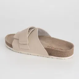 NoStrain Double Layered Cork Sandals - Beige image 4