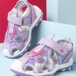 Cute Walk by Babyhug Velcro Closure Sandals - Purple-picture-20