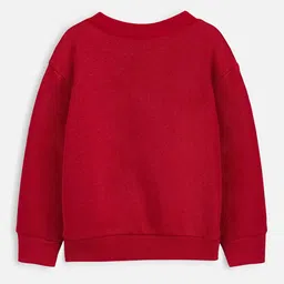 Trampoline Full Sleeves Santa Face Printed Sweatshirt - Red image 3