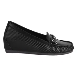 Shoetopia Metal Applique Detailed Loafers - Black image 4