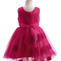Mark & Mia Woven Sleeveless Party Dress With Floral Applique - Wine image 4