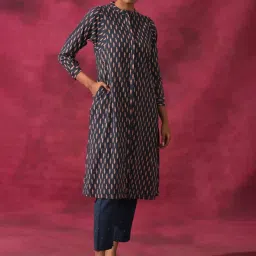 Folksong By W Blue Printed Straight Kurta image 4