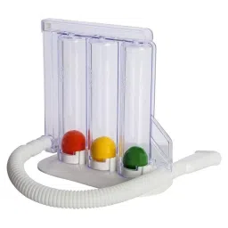 MCP 3 Ball Spirometer for Deep Breathing Exercise (Multicolor) image 1