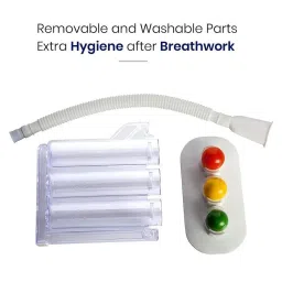 MCP 3 Ball Spirometer for Deep Breathing Exercise (Multicolor) image 2