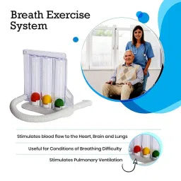 MCP 3 Ball Spirometer for Deep Breathing Exercise (Multicolor) image 5