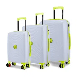 Nasher Miles Goa Hard-sided Polypropylene Set of3 Lavender Green Trolley Bags(55,65&75Cm) image 1