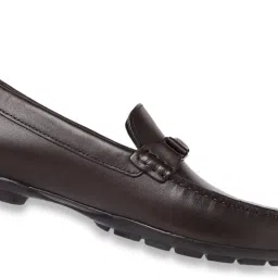 Geox Men's U Moner W 2FIT Coffee Leather Casual Loafers image 4