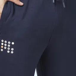 Ajile by Pantaloons Navy Slim Fit Printed Trackpants image 4
