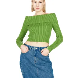 Cover Story Green Regular Fit Pullover image 1
