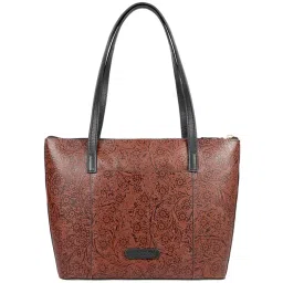 Hidesign Fuschia 01 Sb Brown Textured Medium Tote Handbag image 3