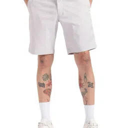 Tommy Hilfiger Grey Cotton Regular Fit Shorts image 1