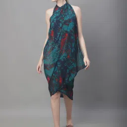 Claura Green Printed Beachwear Sarong image 4