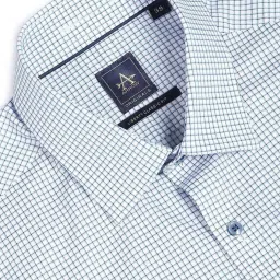 Arrow Blue Cotton Regular Fit Checks Shirt image 4