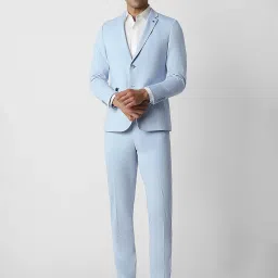 Van Heusen Blue Slim Fit Texture Two Piece Suit image 1