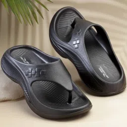 Asian SAFARI-01 Men's Black Flip Flops image 1