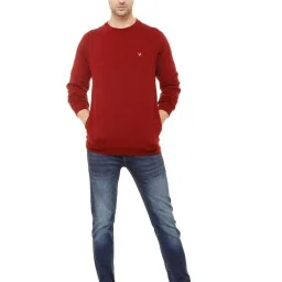 Allen Solly Maroon Regular Fit SweatShirt image 5