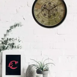 eCraftIndia Designer Round Analog Black Wall Clock-picture-24