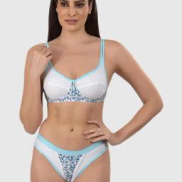 mod & shy Blue Floral Non Padded Bra-picture-43