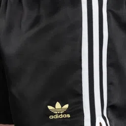 Adidas Originals Black Regular Fit Striped Sports Shorts image 4