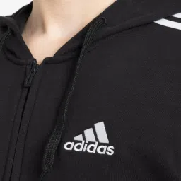 Adidas Jet Black Regular Fit Sports Hoodie image 4
