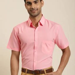 Sojanya Pink Cotton Regular Fit Shirt-picture-8