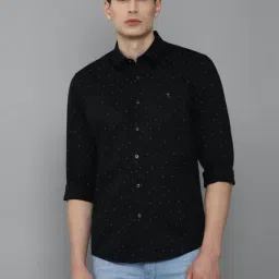Louis Philippe Jeans Black Cotton Slim Fit Printed Shirts-picture-30