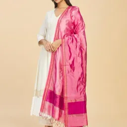 Fabindia Pink Woven Pattern Dupatta-picture-16