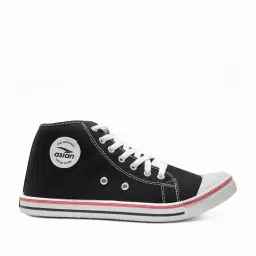 Asian Men's Black Ankle High Sneakers image 1