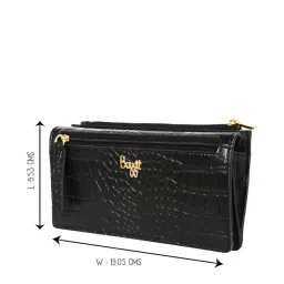 Baggit Black Textured Bi-Fold Wallet for Women image 2